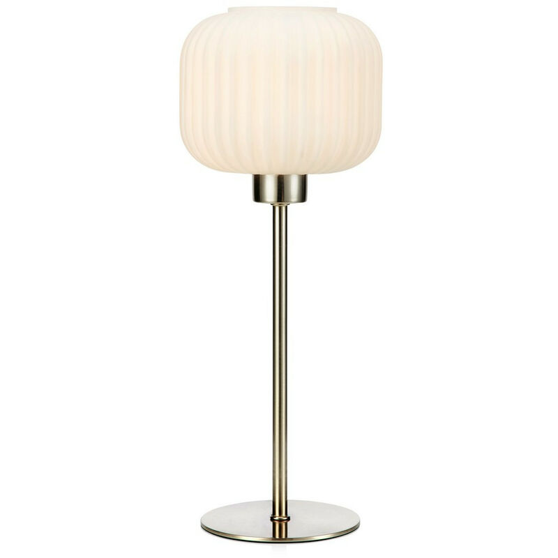 Markslojd SOBER Lampe de Table Small 1 Globe Light Acier, Blanc