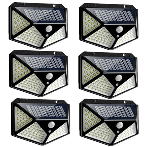 Lampe solaire 100LED IP65 étanche extérieur - 6 Pack