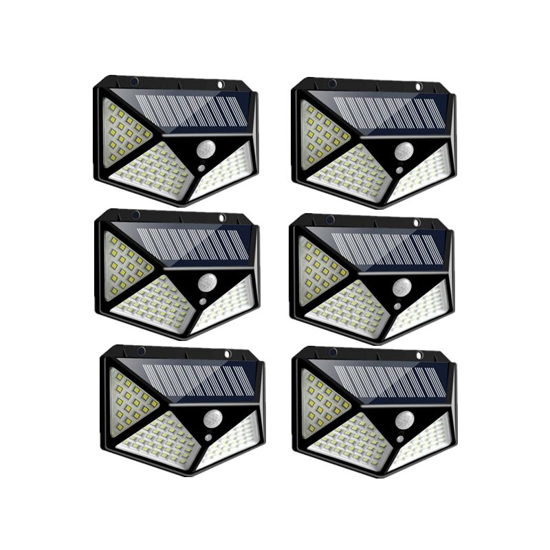 Lampe solaire 100LED IP65 étanche extérieur - 6 Pack