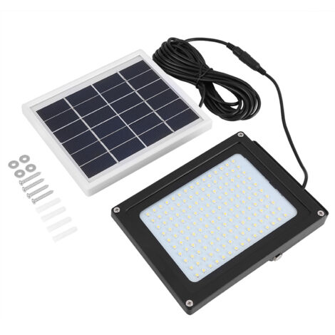 Lampe solaire 150 LED avec contrôle de la luminosité et détecteur de mouvement, pour sécurité des escaliers de jardin en extérieur