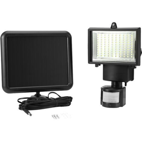 Lampe solaire à 100 LED avec capteur infrarouge et détecteur de mouvement