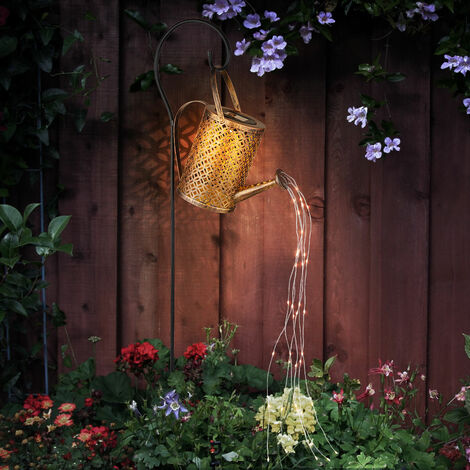 Atildp Arrosoir solaire avec lumières colorées, décoration de jardin,  guirlandes lumineuses pour extérieur, décoration de jardin : :  Luminaires et Éclairage