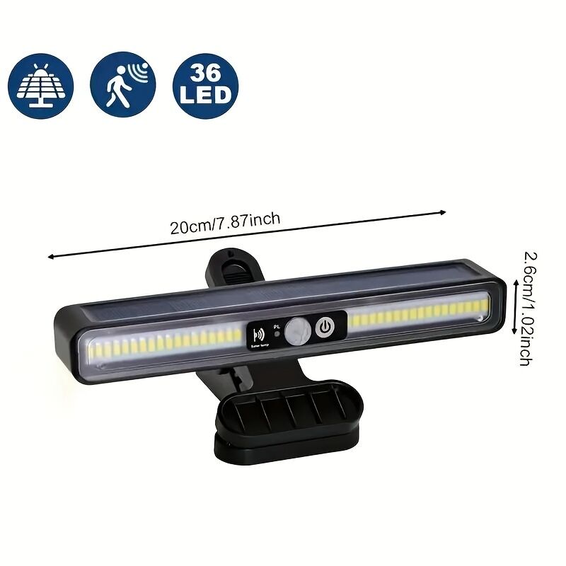 Lampe Solaire à Clip Ultra-Lumineuse – Éclairage Extérieur Sans Fil pour Jardin, Clôture, Balustrade, Allée et Pots de Fleurs