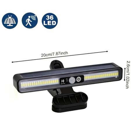 Lampe Solaire à Clip Ultra-Lumineuse – Éclairage Extérieur Sans Fil pour Jardin, Clôture, Balustrade, Allée et Pots de Fleurs