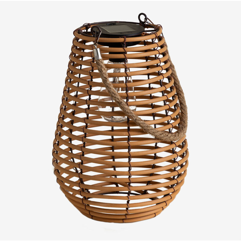 Sklum – Lampe solaire LED sans fil pour extérieur – Rotin synthétique – Autonomie 6-8h – Charge 6h – Éclairage tamisé décoratif – Poignée en corde Sklum – Lampe solaire LED sans fil pour extérieur – Rotin synthétique – Autonomie 6-8h – Charge 6h – Éclairage tamisé décoratif – Poignée en corde