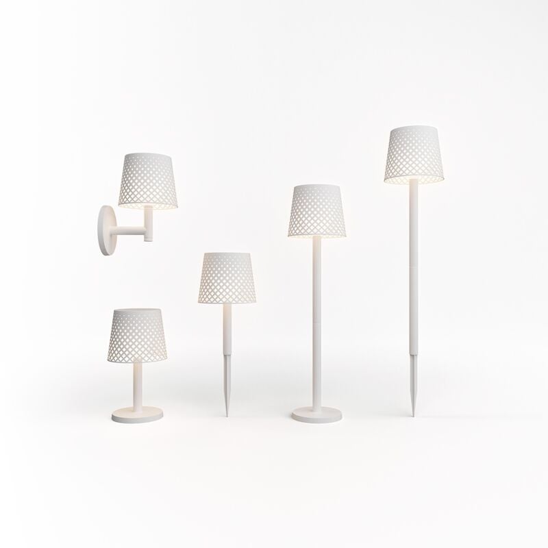 GRETA Lampe de table avec charge solaire et batterie rechargeable. Lumière LED chaud. Fabriquée en Espagne