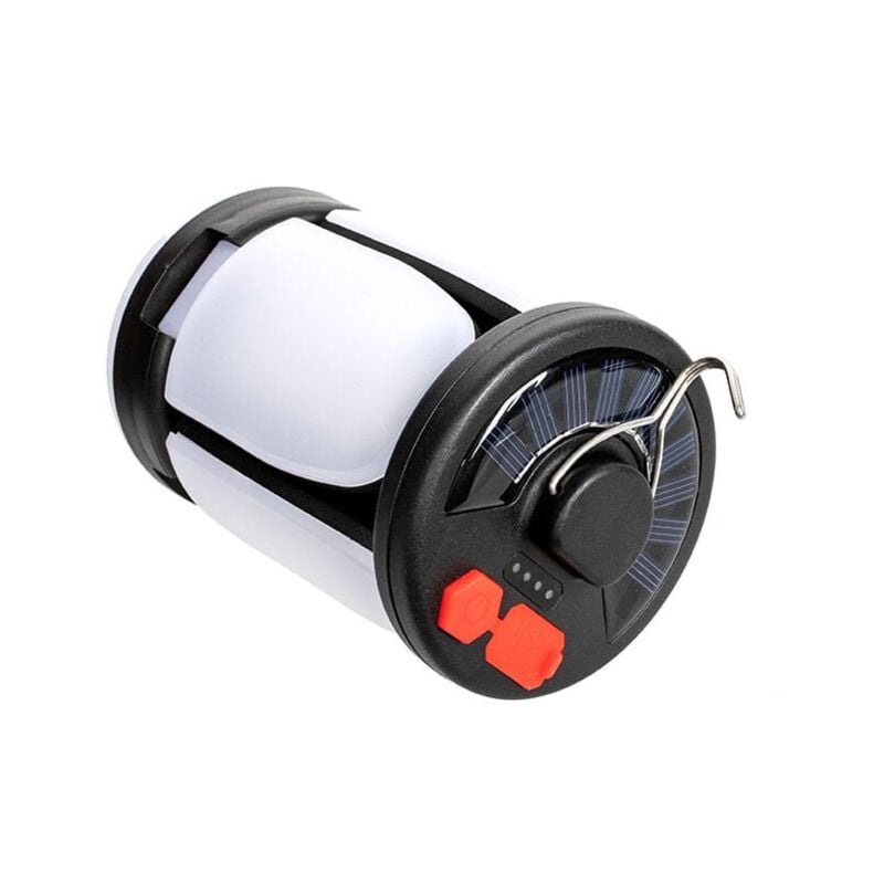 Ensoleille - Lampe Solaire Camping Rechargeable 500LM 1200mAh Power Bank 6 Modes Pliable pour Camping Excursions Secours Pêche Cave(130x80mm)