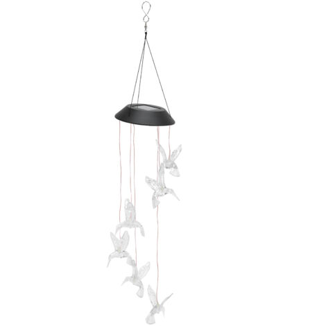 Lampe Solaire Colorée LED IP45 tanche Solaire Carillons oliens Lampe pour Jardin CourtyardTransparent