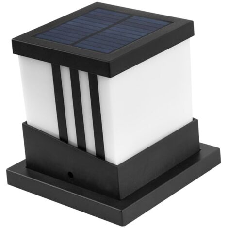 Lampe Solaire de Colonne Étanche pour Jardin Solaire Extérieur avec LED Températures de Réglables Décoration de Terrasse Durable