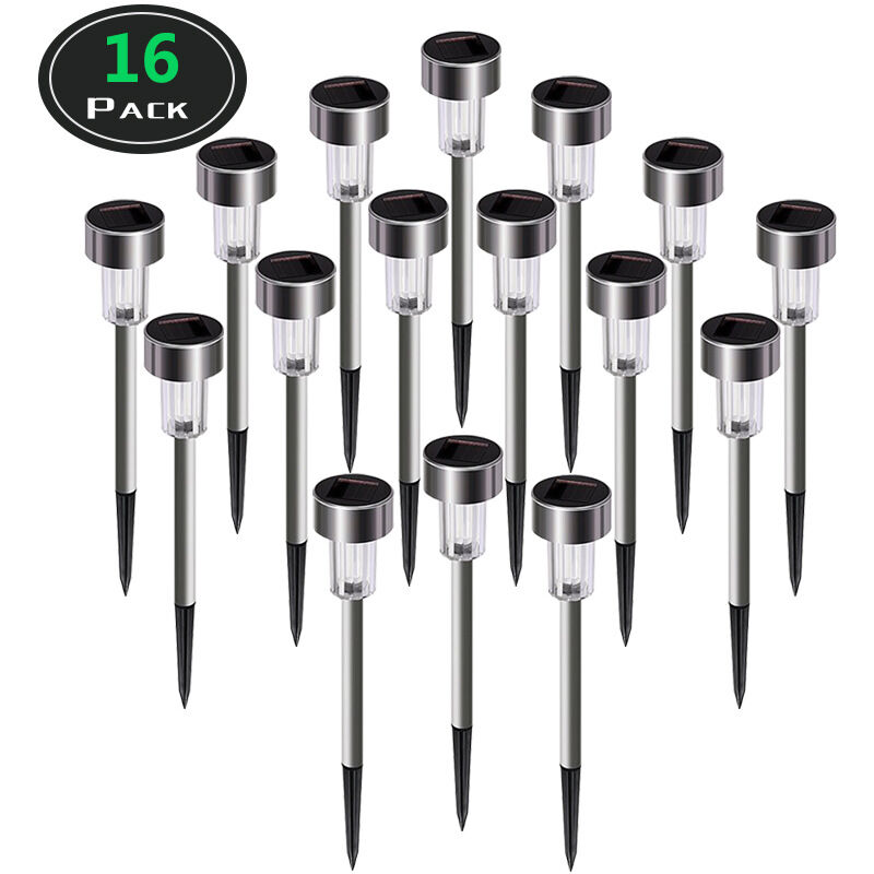 ZVD - Lampe Solaire de Jardin, 16 Pièces led Colorées - IP65 Étanche - Auto On/Off - Terrasse, Cour