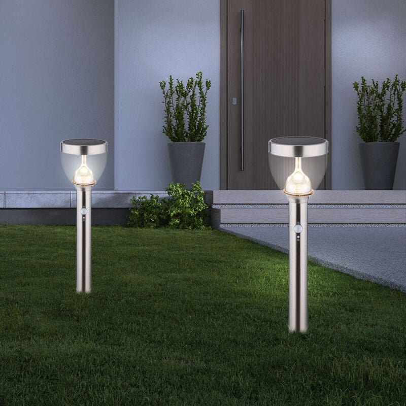 Globo Lighting - Lampe solaire de jardin avec détecteur de mouvement, lampe de chemin, lampes de jardin solaires d'extérieur avec détecteur de