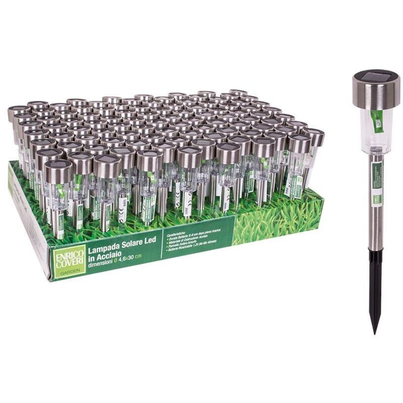 Lampe Solaire de Jardin en Acier