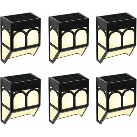 Lampe solaire de jardin extérieure - Lampes solaires décoratives étanches pour terrasse, clôture, patio, escalier, paysage, cour et allée (blanc chaud/changement de couleur - lot de 6) - RWEclairage e