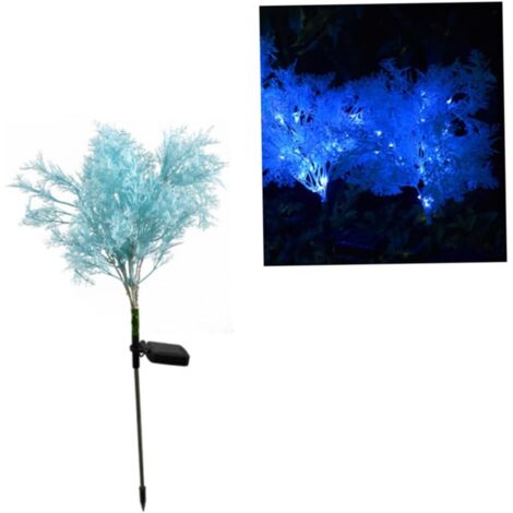 Lampe Solaire De Jardin Led à Piquet Décoratif De Givre Bleu Ip66 Étanche