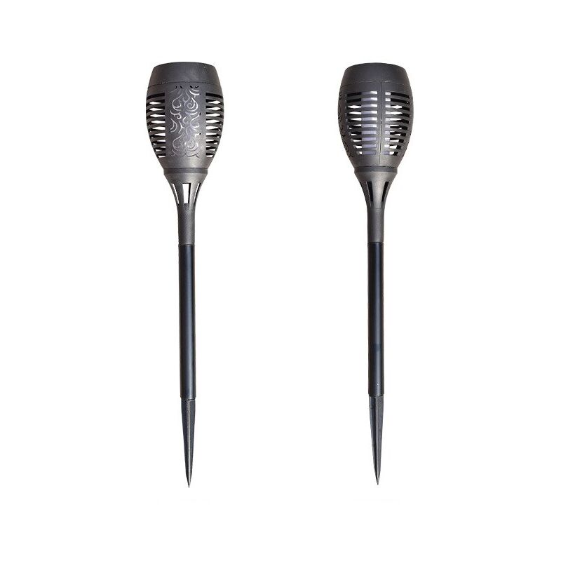 Jusch - Lampe solaire de jardin, lot de 2, IP65, noir