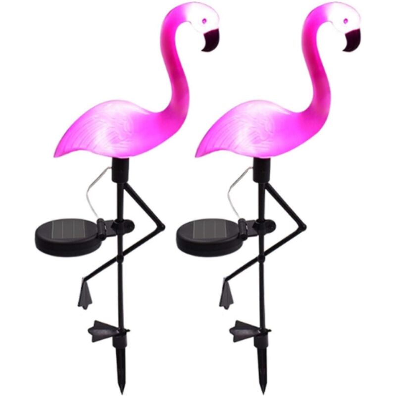 Lampe Solaire de pelouse de Flamant Rose, lumière Solaire de Jardin de Jardin Solaire Allume la lumière Solaire extérieure de lumière menée