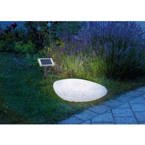 Lampe solaire décorative couleur changeante Pierre