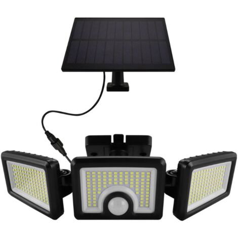 Lampe Solaire d'Extérieur 3 Têtes IP65 avec Détecteur de Mouvement - Blanc Froid  - SILUMEN