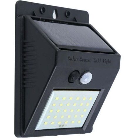 Lampe solaire d'extérieur , 30 LED, étanche IP65, avec détecteur de mouvement, lampe de sécurité sans fil, applique murale pour jardin et piscine, 1 lot
