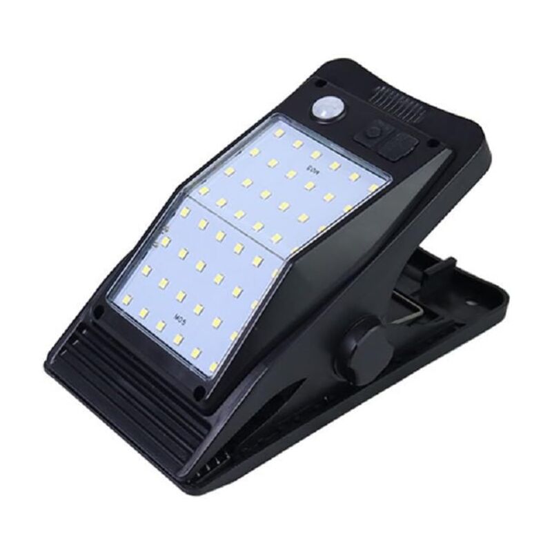 Lampe solaire d'extérieur à clipser, étanche, avec détecteur de mouvement, lampe murale portable à énergie solaire, idéale pour clôture, garage,