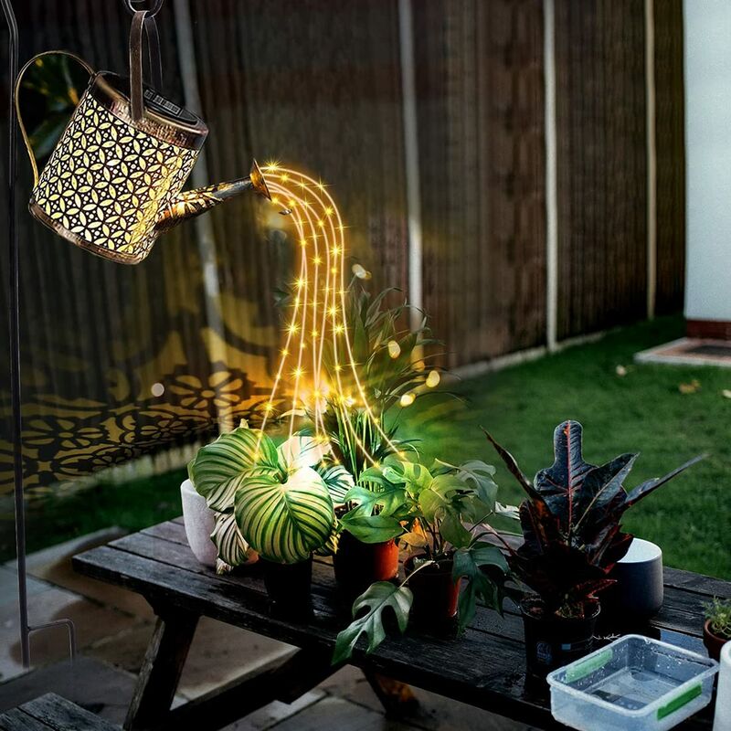 Jusch - Lampe solaire d'extérieur à led pour le jardin, 36LED, 2V, 80cm, 600 mAh, IP65, Noir