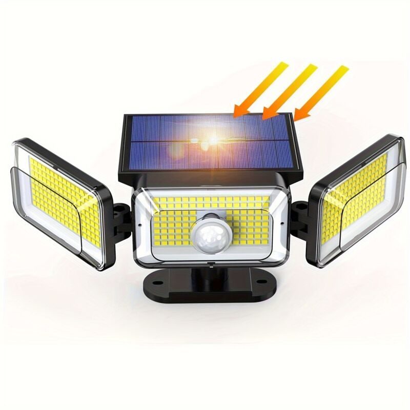 Lampe solaire d'extérieur avec détecteur de mouvement, 3 modes, étanche
