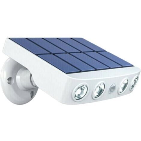 Lampe solaire d'extérieur étanche et réglable avec détecteur de détection humaine, panneaux à charge rapide de haute qualité, blanc froid,5V 300MA