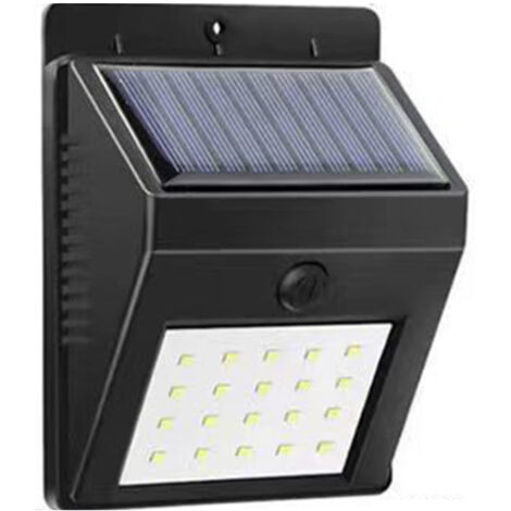 Lampe solaire d'extérieur pour jardin, applique murale à induction, 100 LED, rechargeable, éclairage domestique, lampadaire, 20 lumières sans fonction d'induction