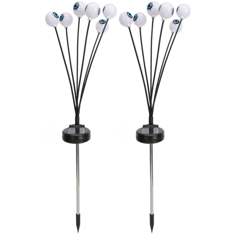 Feiyue - Lampe solaire effrayante pour les yeux IP65, imperméable, flexible, luminaire décoratif pour fête d'Halloween