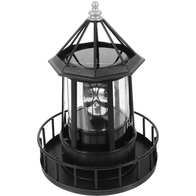 Feiyue - Lampe solaire en fer abs pour pelouse, feux de navigation rotatifs, travail rotatif