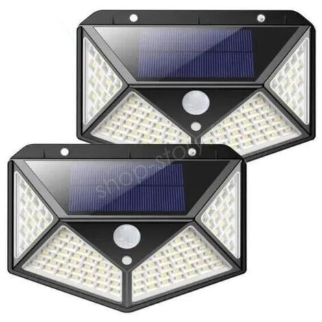Lampe Solaire Extérieur 100 LED : Éclairage Mural Sans Fil à 120° avec Détecteur de Mouvement