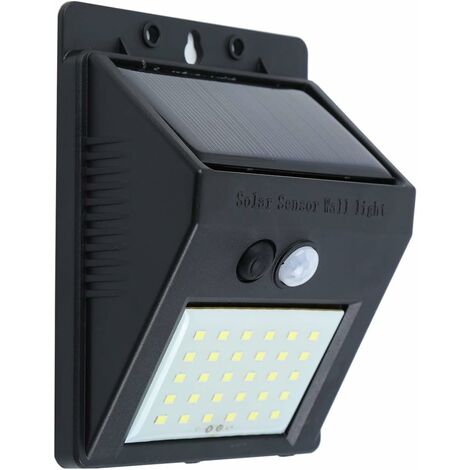 Lampe Solaire Extérieur, 30 LED Lumière Solaire IP65 Etanche éclairage Solaire avec Détecteur de Mouvement Lampe de Sécurité sans Fil lampe mural pour Jardin Piscine-1 Pack
