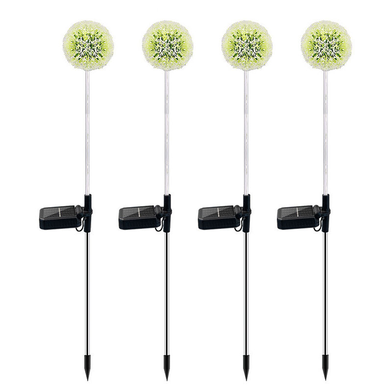 Lampe Solaire Exterieur, 4 Pièces Lampe Solaire Pissenlit avec Changement de Couleur LED, Étanche Lampe Solaire Exterieur Jardin pour Pelouse,