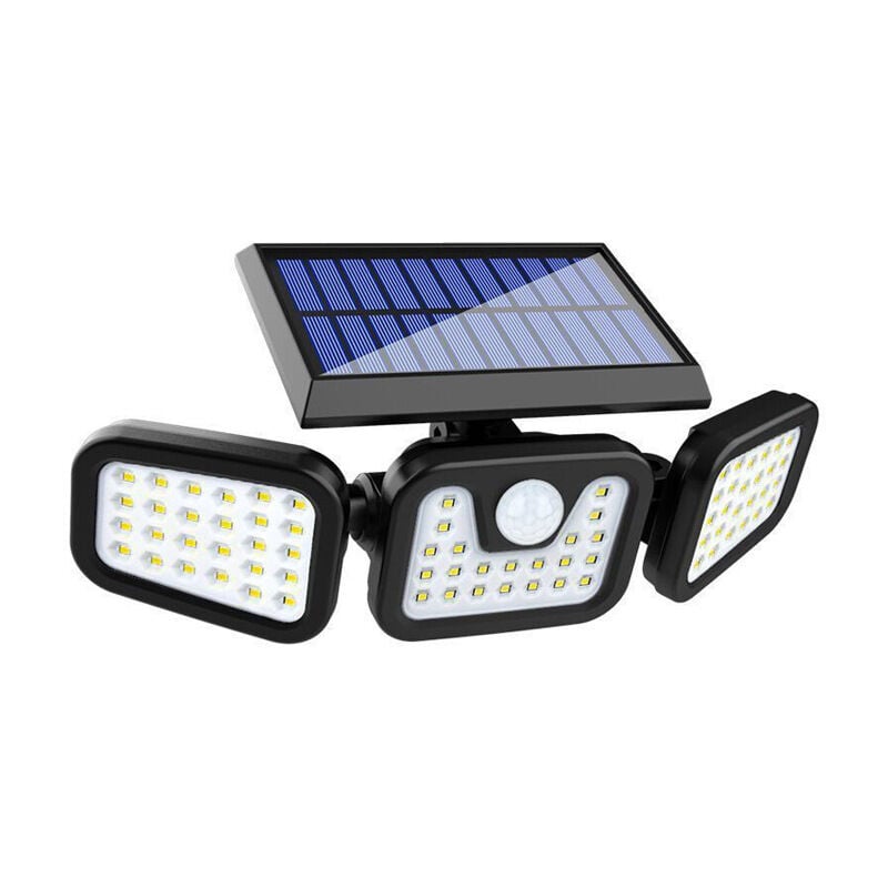 Lampe Solaire Extérieur 50W - Étanche IP67 avec Détecteur de Mouvement, Applique Murale 360° Réglable - Jardin Garage