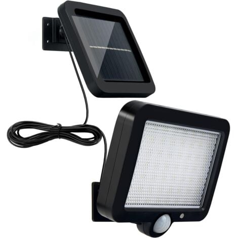 TIGREZY Lampe Solaire Extérieur avec Détecteur de Mouvement, 56 LED Lumière Solaire Extérieur de 3 Modes Éclairage à 120°, Étanche IP65 Mural pour Jardin avec 5m Câble