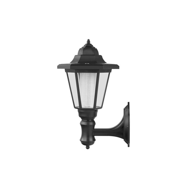 Lampe solaire Extérieur étanche Eclairage Spot LED solaire Lampe murale IP44 28 x 18 cm pour Jardin Cltures Murs Cour Lumière chaude