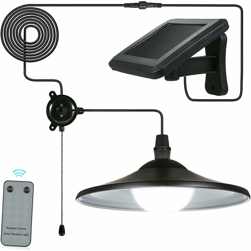 Lampe Solaire Extérieur Jardin,Lumières de hangar sensibles à l'énergie solaire suspendues extérieures à led E27, lampe de décoration pendante