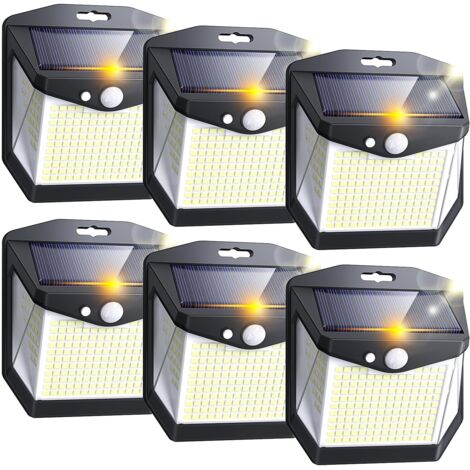 Lampe Solaire Exterieur Mouvement Détecteur: 248 LED Lampe Spot Solaire Extérieur Détecteur de Mouvement 3 Modes Exterieures Jardin Projecteur Solaires 270° Eclairage pour Patio Garage Lot de 6 [Class