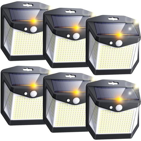 Lampe Solaire Exterieur Mouvement Détecteur: 248 LED Lampe Spot Solaire Extérieur Détecteur de Mouvement 3 Modes Exterieures Jardin Projecteur Solaires 270° Eclairage pour Patio Garage Lot de 6 [Class
