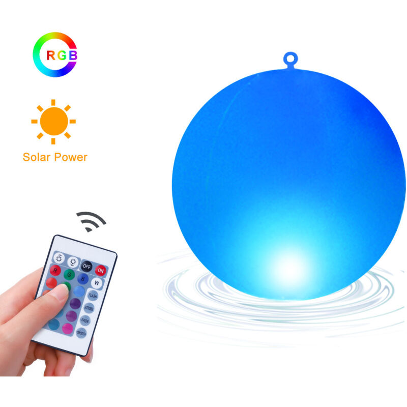 Lampe Solaire Exterieur,Boule Lumineuse Exterieure Solaire à del Lampe Flottante étanche IP68 Pour Lumiere Solaire Changeante de Couleur Extérieure,