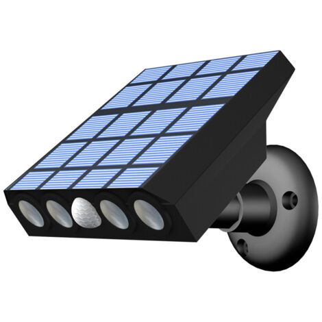 Lampe solaire extérieure à 4 LED, éclairage mural, de rue ou de clôture, contrôle de la luminosité sensible, détecteur de mouvement PIR, 3 modes d'éclairage différents, résistance à l'eau IP65 intégré