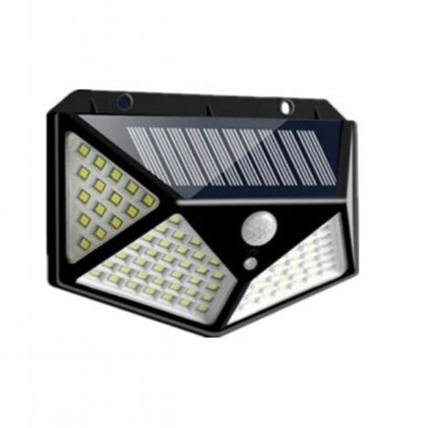 Lampe solaire extérieure pour cour, lampadaire LED étanche, éclairage par détection de présence - Applique murale 100 LED