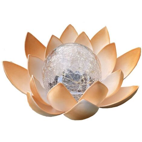 Lampe Solaire Fleur de Lotus - Fleur LED Lumineuse par Énergie Solaire - Décoration Écologique pour Jardin