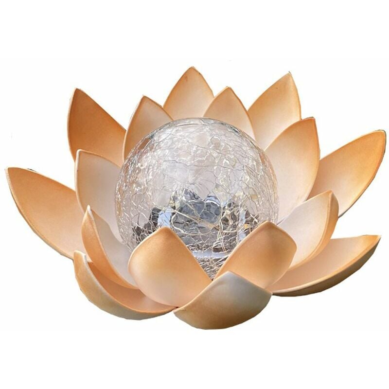 Lampe Solaire Fleur de Lotus - Fleur led Lumineuse par Énergie Solaire - Décoration Écologique pour Jardin