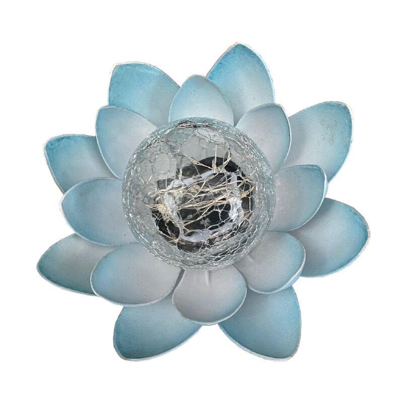 Lampe Solaire Fleur de Lotus,Décoration Solaire Craquelé Ambre Lampe,D'extérieur Lotus étanche en Lampe,Lampes Décoratives Pour Jardin, Clôture,