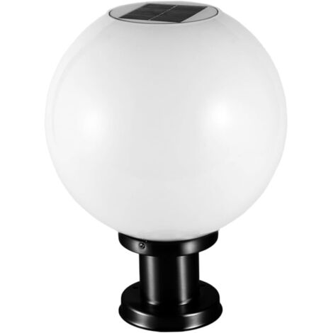 Lampe Solaire Globe Led à Montage Sur Poteau Pour Jardin Extérieur -