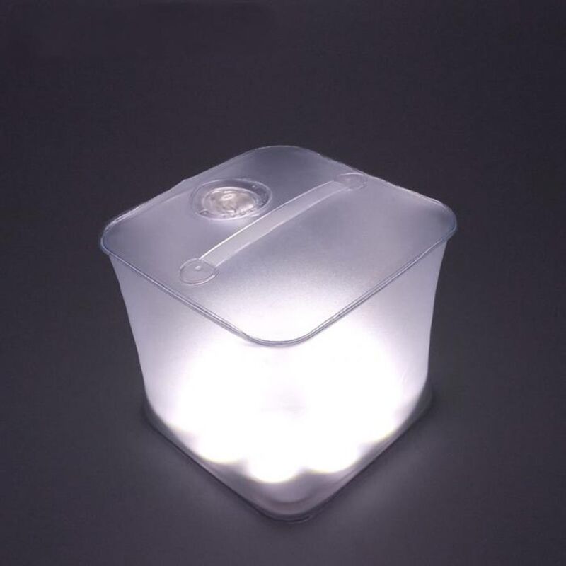 Lampe solaire gonflable givrée pour camping, lanterne étanche, rechargeable, éclairage d'urgence pour randonnée, voyage et