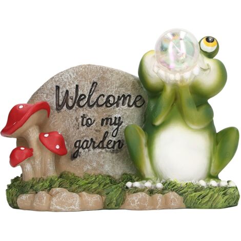 Lampe solaire grenouille Anti-rouille, étanche, veilleuse solaire en résine, ornements artisanaux, décoration de jardin extérieur