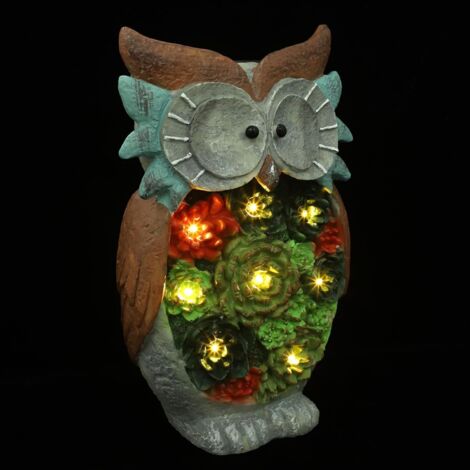 Lampe Solaire Jardin Créative Forme de Hibou Étanche et Écologique