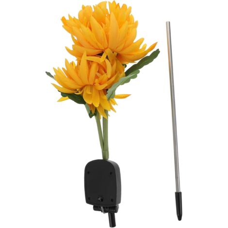 Lampe Solaire Jardin Têtes Fleur Étanche Éclairage Paysager Extérieur